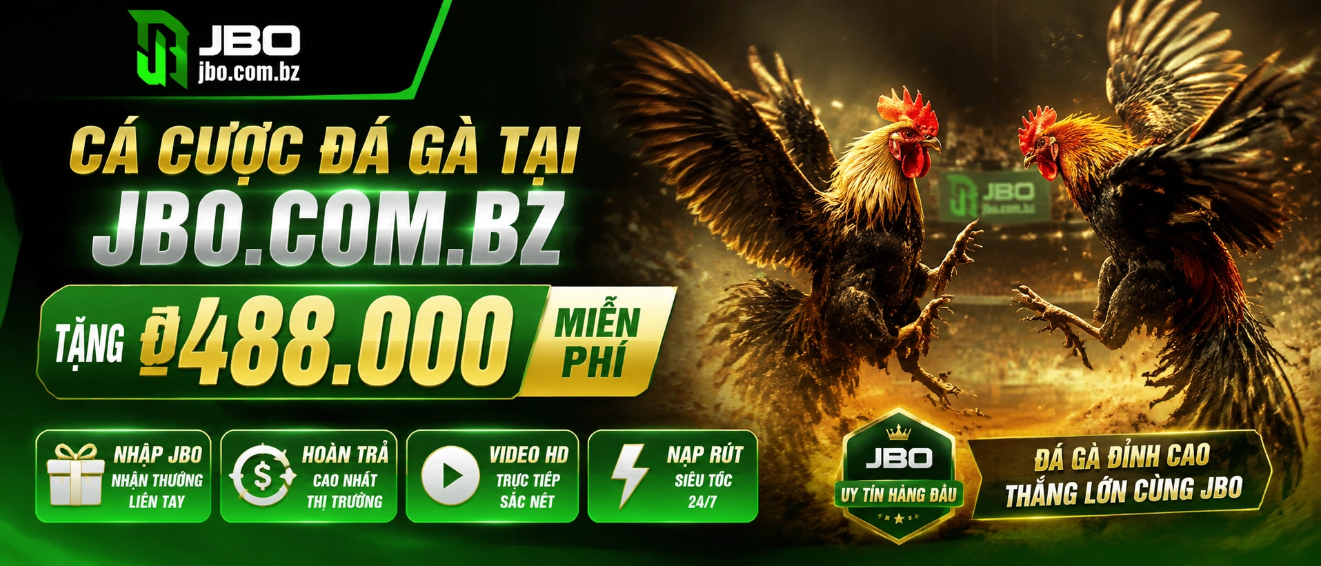 Không gian Đá Gà trực tiếp trên JBO